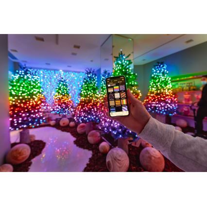 Twinkly - LED RGBW Aptumšojama āra Ziemassvētku virtene STRINGS 600xLED 51,5m IP44 Wi-Fi