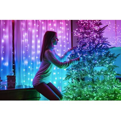 Twinkly - LED RGBW Aptumšojama āra Ziemassvētku virtene STRINGS 600xLED 51,5m IP44 Wi-Fi