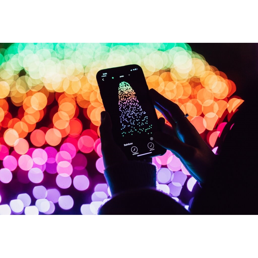 Twinkly - LED RGBW Aptumšojama āra Ziemassvētku virtene STRINGS 600xLED 51,5m IP44 Wi-Fi