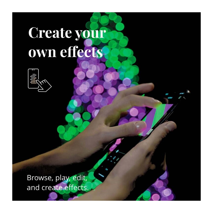 Twinkly - LED RGBW Aptumšojama āra Ziemassvētku virtene STRINGS 600xLED 51,5m IP44 Wi-Fi