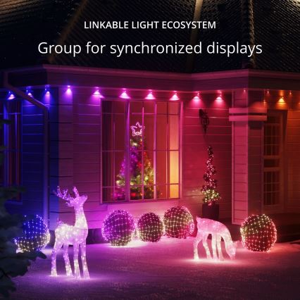 Twinkly - LED RGB Aptumšojama Ziemassvētki zvaigzne TREE TOPPER 76xLED USB Wi-Fi