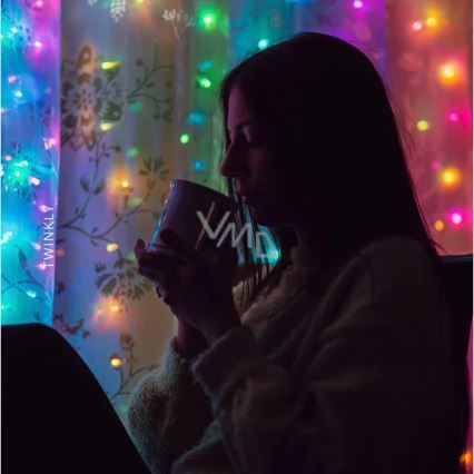 Twinkly - LED RGBW Aptumšojams Ziemassvētku āra aizkars CURTAIN 210xLED 6,1m IP44 Wi-Fi