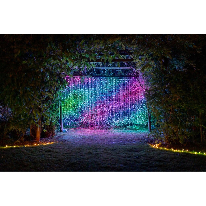 Twinkly - LED RGBW Aptumšojams Ziemassvētku āra aizkars CURTAIN 210xLED 6,1m IP44 Wi-Fi