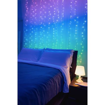 Twinkly - LED RGBW Aptumšojama āra Ziemassvētku aizkars CURTAIN 210xLED 6,1m IP44 Wi-Fi