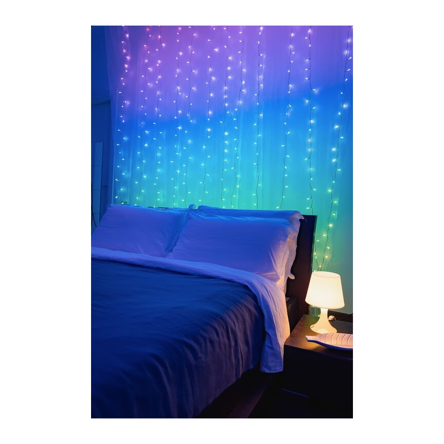 Twinkly - LED RGBW Aptumšojams Ziemassvētku āra aizkars CURTAIN 210xLED 6,1m IP44 Wi-Fi