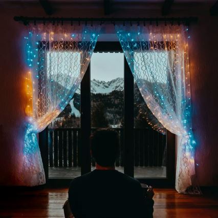 Twinkly - LED RGBW Aptumšojams Ziemassvētku āra aizkars CURTAIN 210xLED 6,1m IP44 Wi-Fi