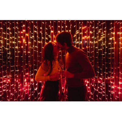 Twinkly - LED RGBW Aptumšojams Ziemassvētku āra aizkars CURTAIN 210xLED 6,1m IP44 Wi-Fi