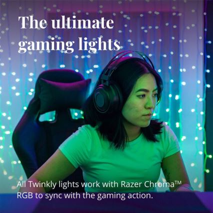 Twinkly - LED RGBW Aptumšojams Ziemassvētku āra aizkars CURTAIN 210xLED 6,1m IP44 Wi-Fi