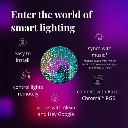Twinkly - LED RGBW Aptumšojams Ziemassvētku āra aizkars CURTAIN 210xLED 6,1m IP44 Wi-Fi