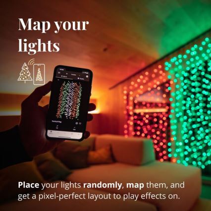Twinkly - LED RGBW Aptumšojams Ziemassvētku āra aizkars CURTAIN 210xLED 6,1m IP44 Wi-Fi