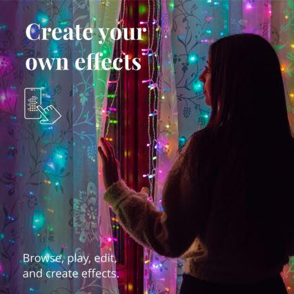 Twinkly - LED RGBW Aptumšojams Ziemassvētku āra aizkars CURTAIN 210xLED 6,1m IP44 Wi-Fi