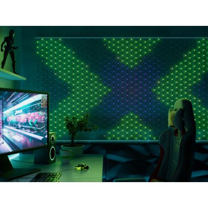 Twinkly - LED RGB Aptumšojama Ziemassvētku aizkars MATRIX 480xLED 1x1 m Wi-Fi