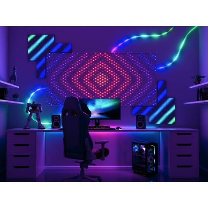 Twinkly - LED RGB Aptumšojama Ziemassvētku aizkars MATRIX 480xLED 1x1 m Wi-Fi