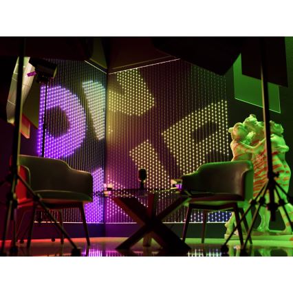 Twinkly - LED RGB Aptumšojama Ziemassvētku aizkars MATRIX 480xLED 1x1 m Wi-Fi