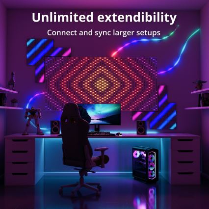 Twinkly - LED RGB Aptumšojama Ziemassvētku aizkars MATRIX 480xLED 1x1 m Wi-Fi