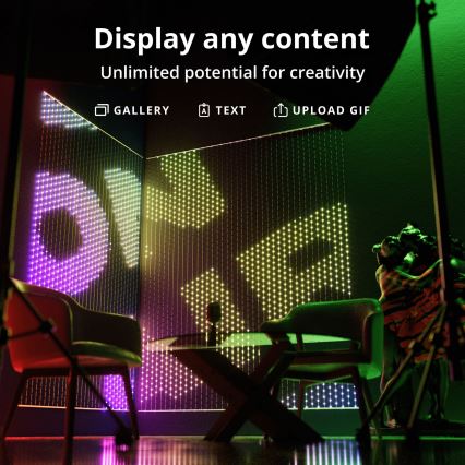 Twinkly - LED RGB Aptumšojama Ziemassvētku aizkars MATRIX 480xLED 1x1 m Wi-Fi