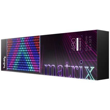 Twinkly - LED RGB Aptumšojama Ziemassvētku aizkars MATRIX 480xLED 1x1 m Wi-Fi