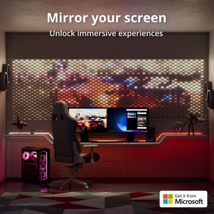 Twinkly - LED RGB regulējams Ziemassvētku aizkars MATRIX 480xLED 1x1 m Wi-Fi