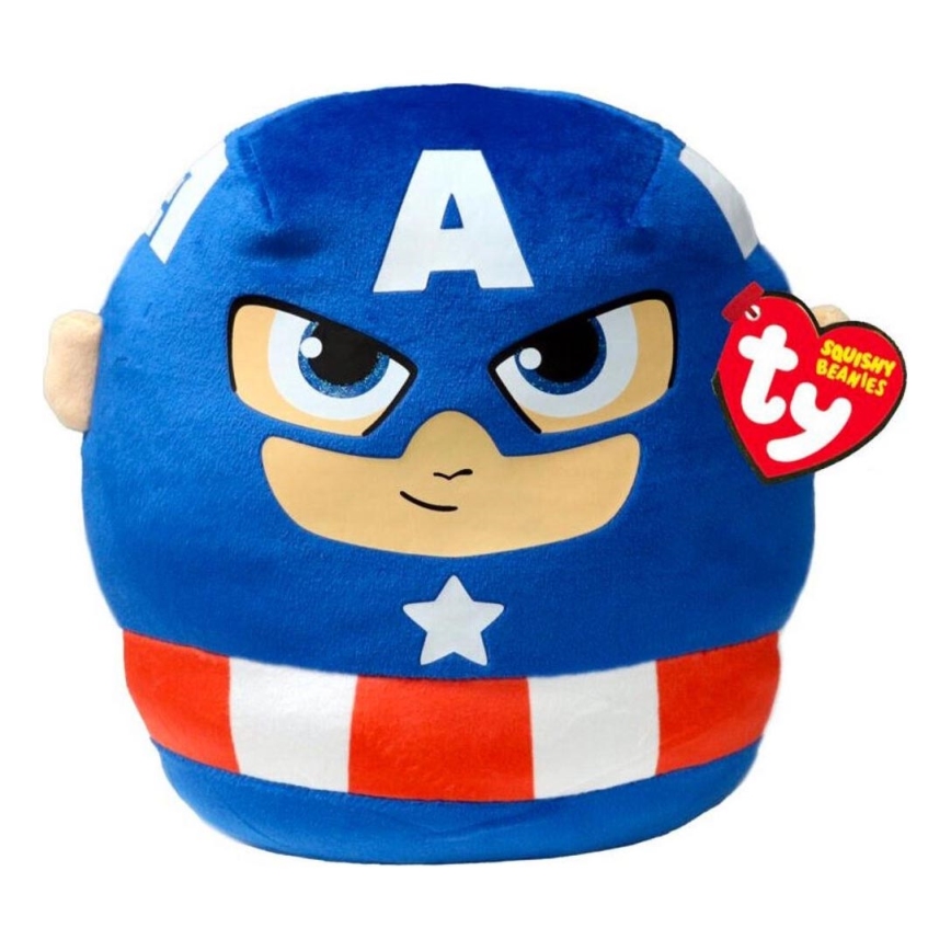 TY - Plīša rotaļlieta Squishy CAPTAIN AMERICA 22 cm