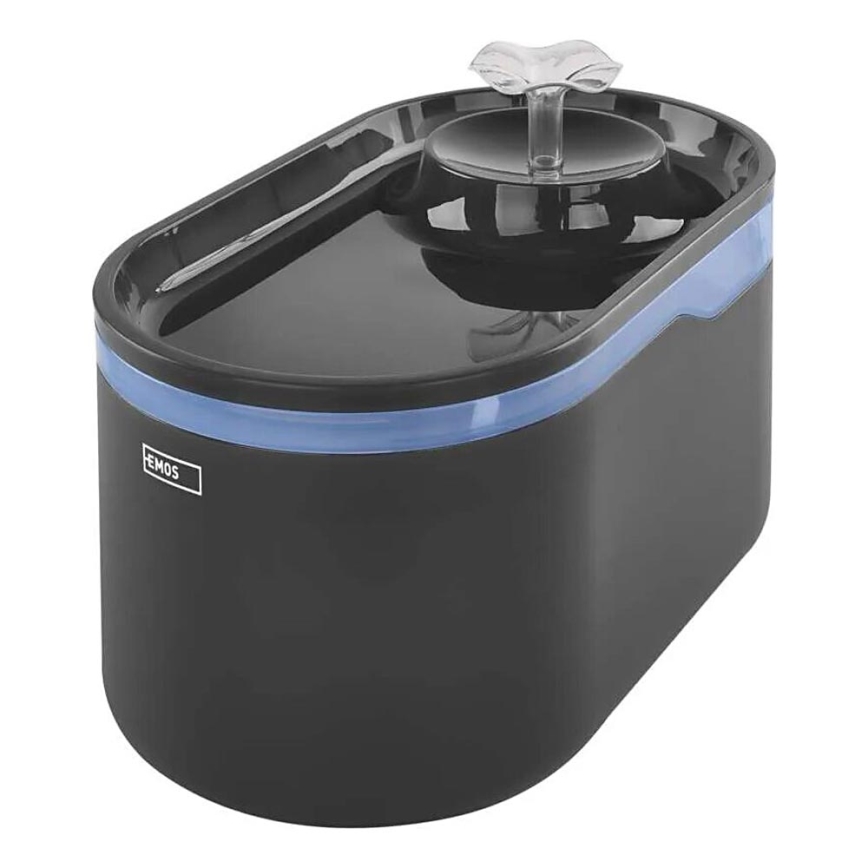 Ūdens dzirdinātava mājdzīvniekiem 2,6 l/5V pelēka