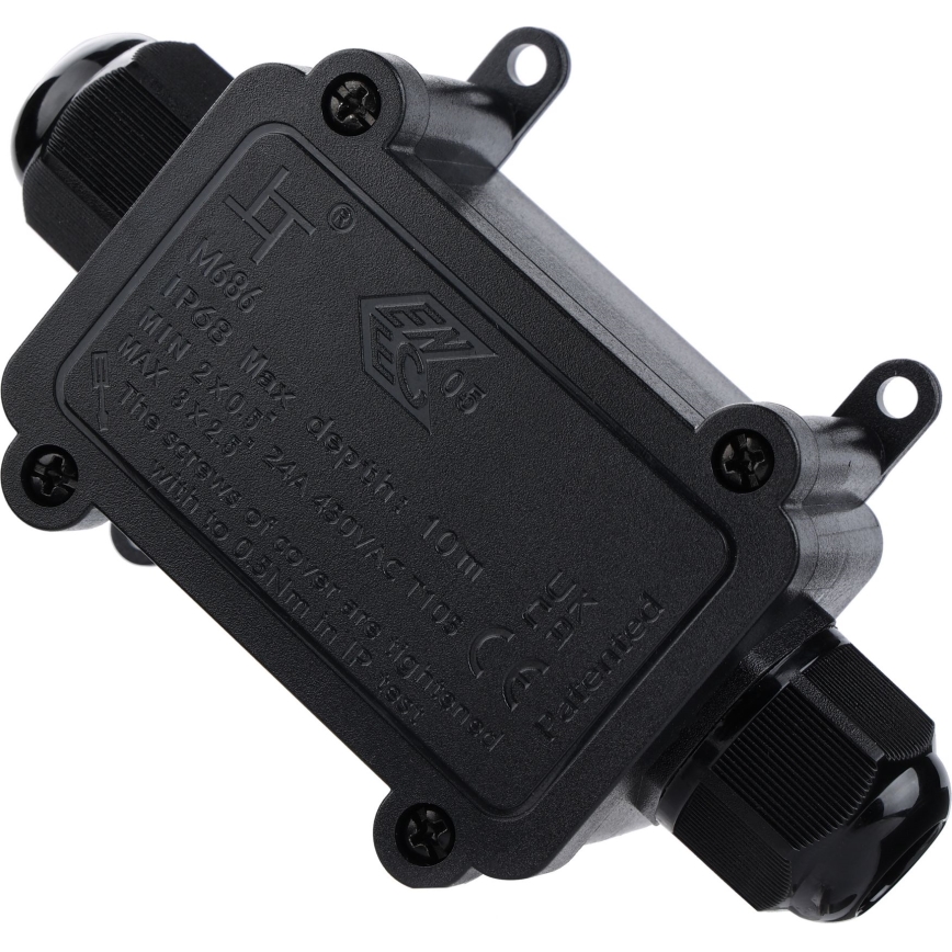 Ūdensizturīga sadales kaste 24A/230V IP68