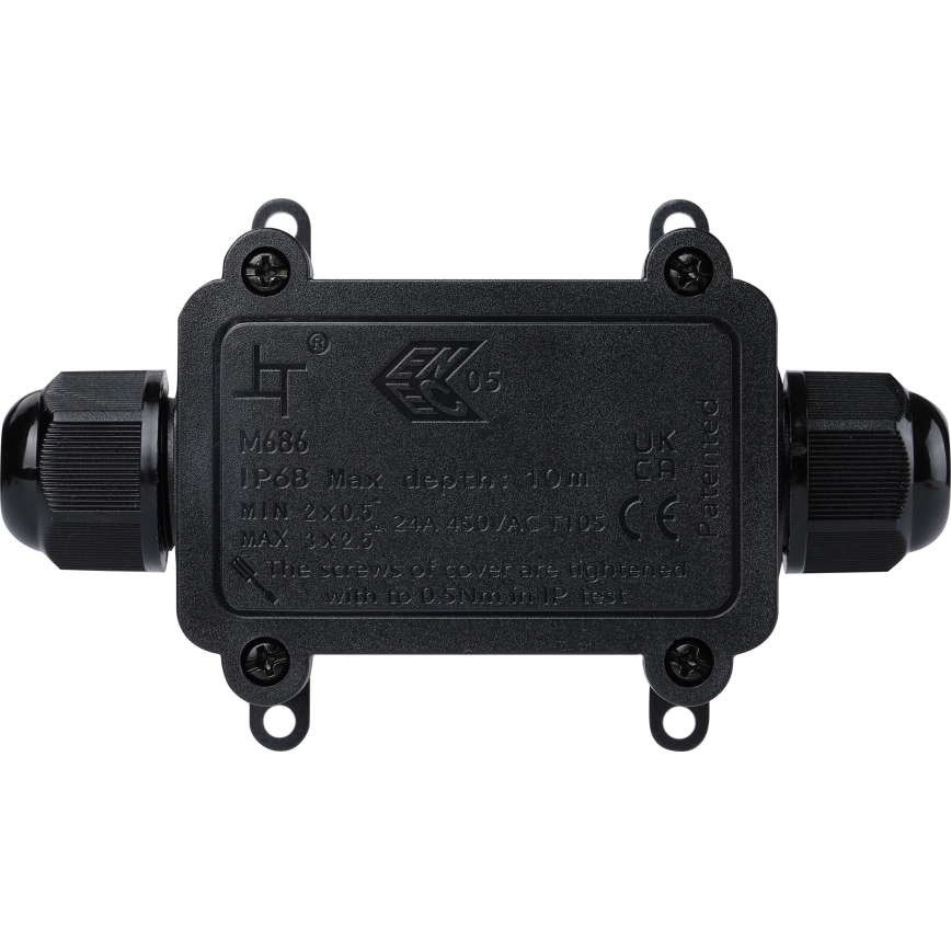 Ūdensizturīga sadales kaste 24A/230V IP68