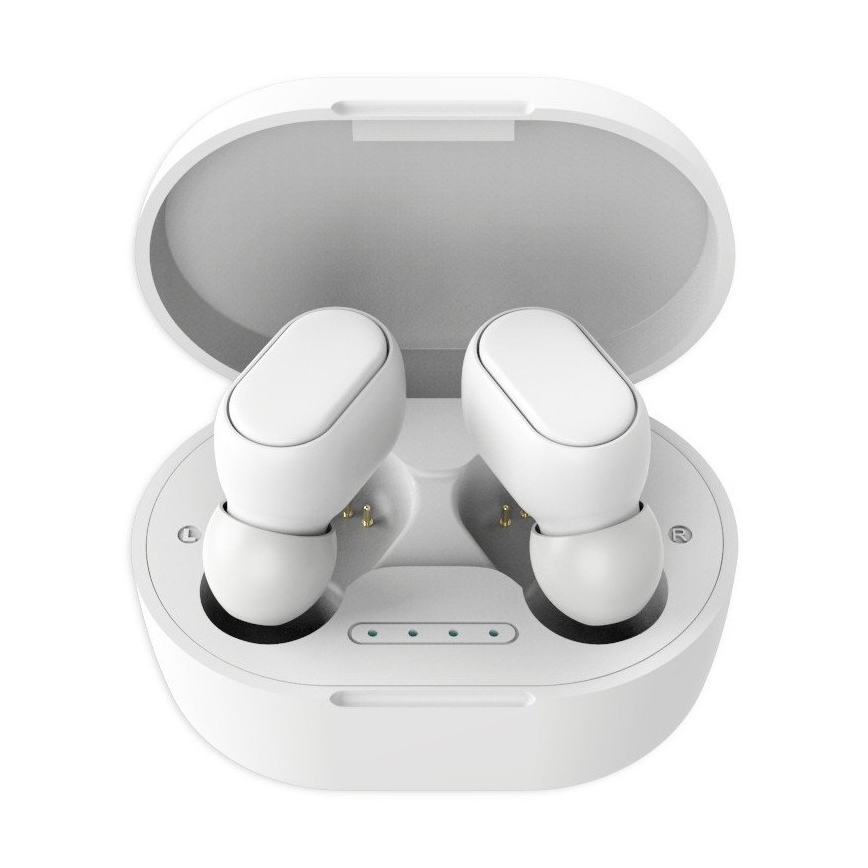 Ūdensizturīgas bezvadu austiņas Bluetooth baltas
