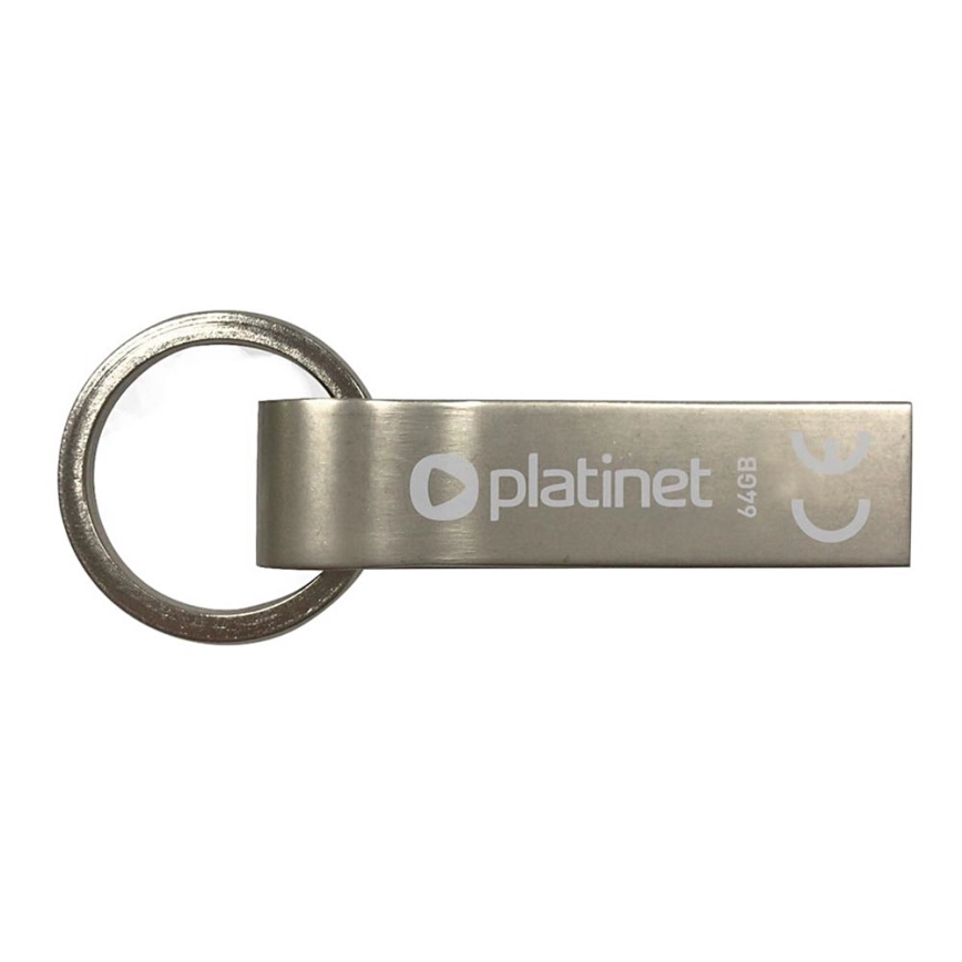 Ūdensizturīgs metāls Flash Disk USB 64GB matēts hroms