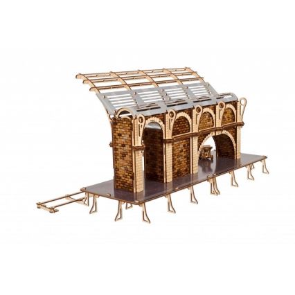 Ugears - 3D koka mehāniskā puzle Harry Potter vilciena platforma