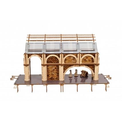 Ugears - 3D koka mehāniskā puzle Harry Potter vilciena platforma