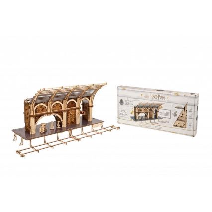 Ugears - 3D koka mehāniskā puzle Harry Potter vilciena platforma
