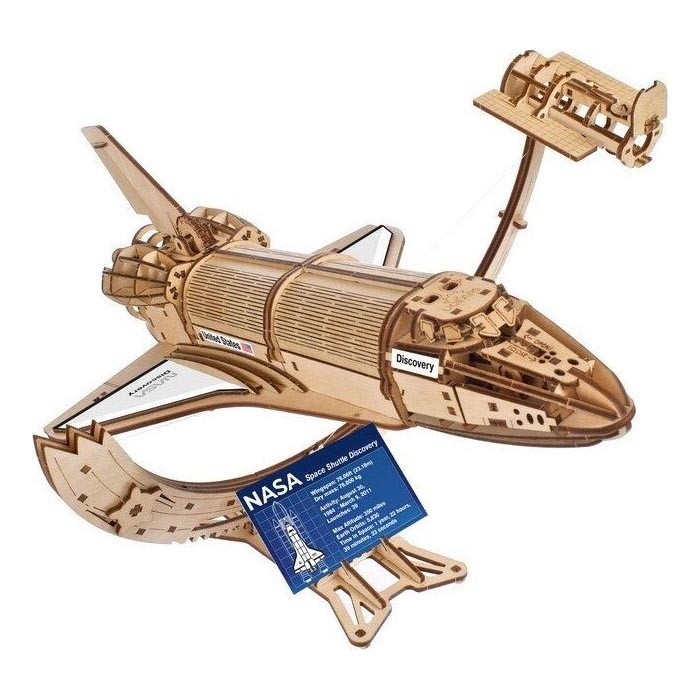 Ugears - 3D koka mehāniskā puzle NASA kosmosa kuģis