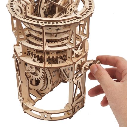 Ugears - 3D koka mehāniskā puzle Pulkstenis ar turbulonu