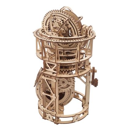 Ugears - 3D koka mehāniskā puzle Pulkstenis ar turbulonu