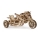 Ugears - 3D koka mehāniskā puzle Scrambler motocikls ar blakusvāģi