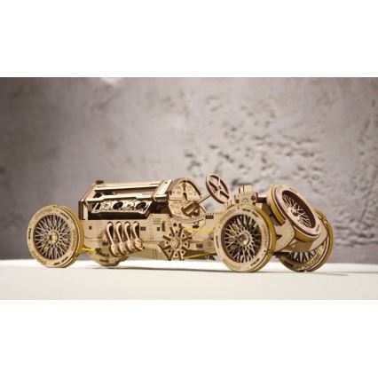 Ugears - 3D koka mehāniskā puzle U9 Automašīna Grand Prix