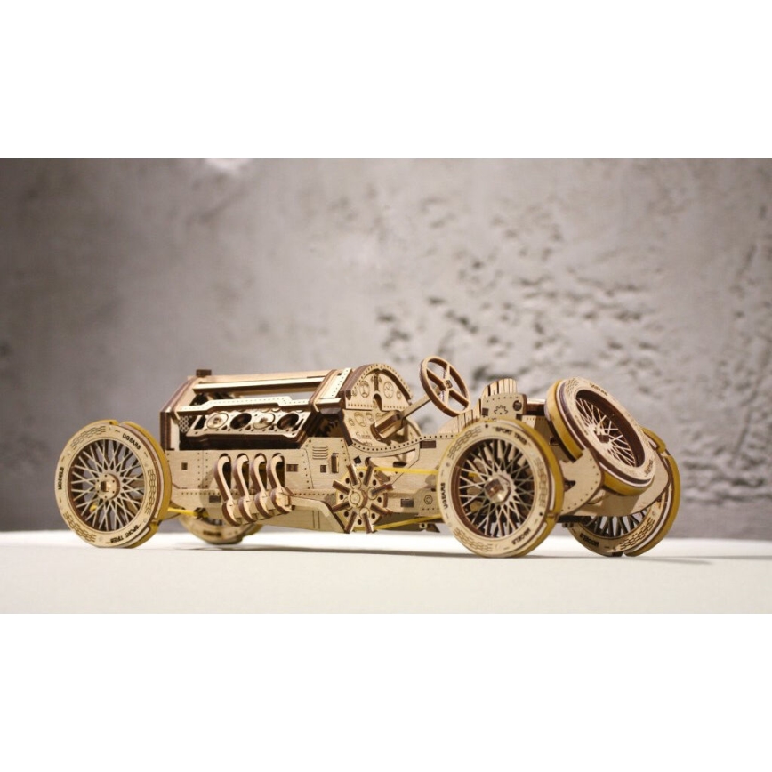 Ugears - 3D koka mehāniskā puzle U9 Automašīna Grand Prix