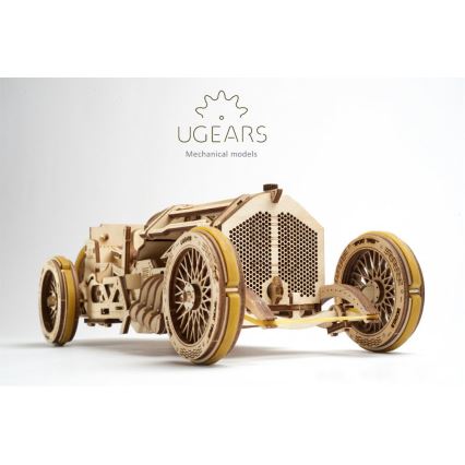 Ugears - 3D koka mehāniskā puzle U9 Automašīna Grand Prix