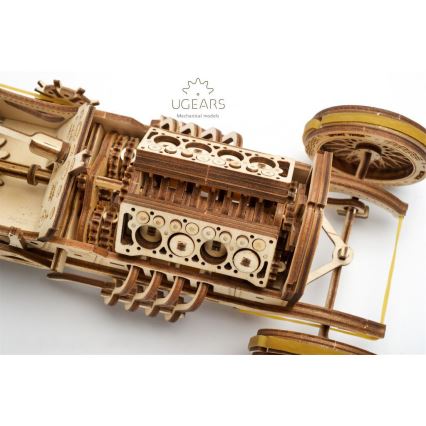 Ugears - 3D koka mehāniskā puzle U9 Automašīna Grand Prix