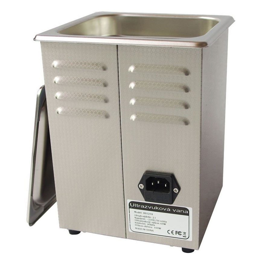 Ultraskaņas tīrītājs ar sildīšanu 160W/230V 2 l