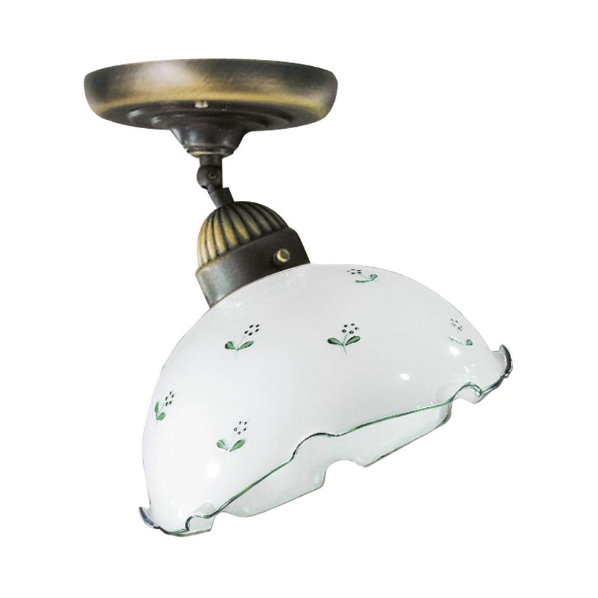 Universālais rezerves stikls NONNA E27, Ø 20 cm, balts/zaļš