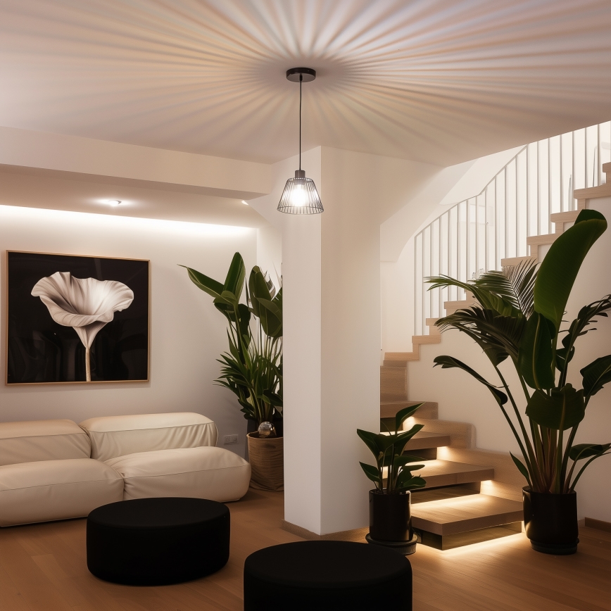 Universāls abažūrs CURITIBA Ø 21 cm, melns