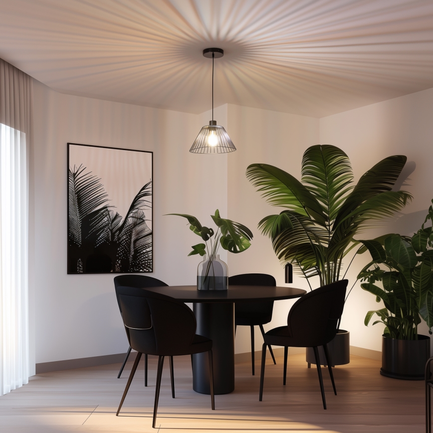 Universāls abažūrs CURITIBA Ø 30 cm melns