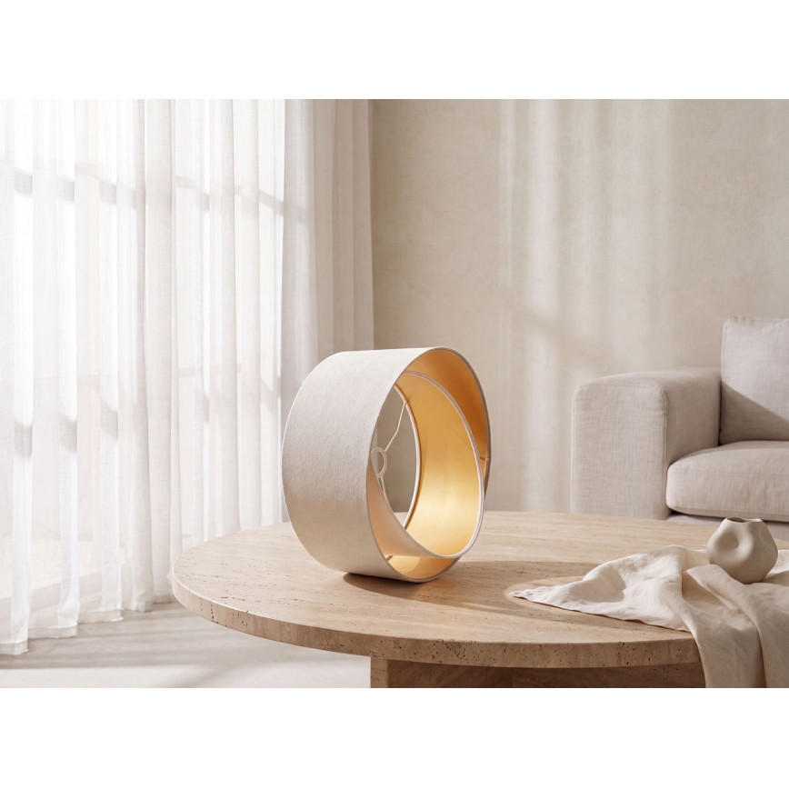 Universāls abažūrs GALAXY E27 d. 45 cm balta/zelta