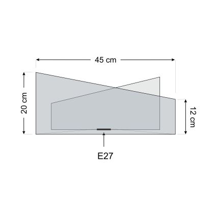 Universāls abažūrs GALAXY E27 d. 45 cm pelēka/balta/zelta