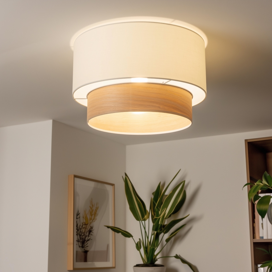 Universāls abažūrs KERIA, Ø 50 cm, balts/bēšs