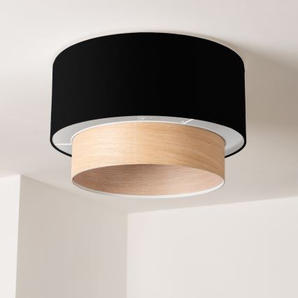 Universāls abažūrs KERIA Ø 50 cm melns/bēšs