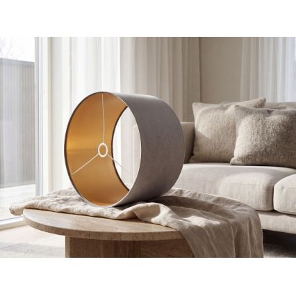 Universāls abažūrs STANDART E27 d. 45 cm pelēka/zelta