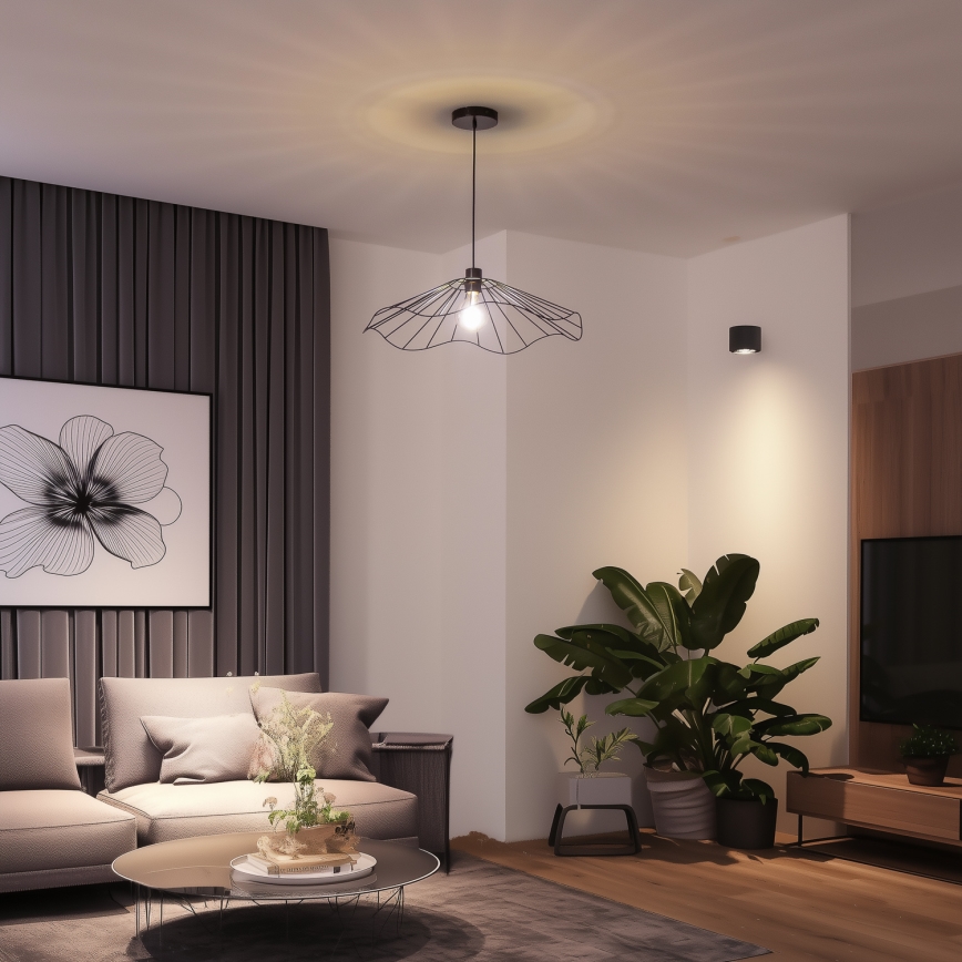 Universāls melns abažūrs CURITIBA, diametrs 60 cm