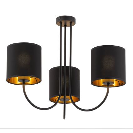 Universāls rezerves abažūrs WALEC E27 Ø 16 cm melns/zelts